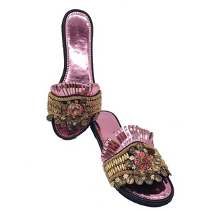 New Arrival Ethnic Bohemian Coin Beaded Platform <b>Sandals</b> Women Traditional Fashion Trend Anti-Slip Party Wear Home Slippers - Product Image 5