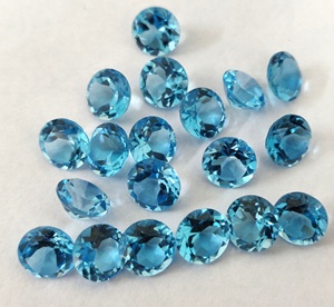 Tự Nhiên Thụy Sĩ Blue Topaz Vòng Cắt <span class=keywords><strong>3</strong></span>,4,5,6,7,8 Mm Mặt-Lỏng Thụy Sĩ Blue Topaz Vòng - Product Image 1