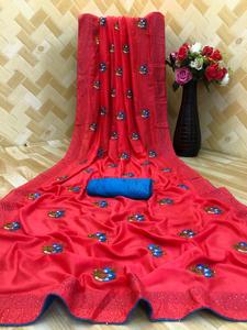 Kanchipuram Sarees Soie Fête Porter Mariage Indien Dernier Designer Femmes Porter Sari avec Blouse Banarasi Coton Soie Tissus Doux Alphanumero - Product Image 4