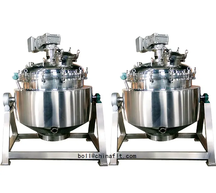 500L Snelkookpan Met Agitator Mixer/Gas Jacketed Koken Waterkoker