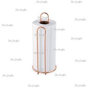 Portarrollos de papel de hierro con diseño de alambre con Base de madera para accesorios de cocina, soporte de papel de vajilla más vendido - Product Image 4