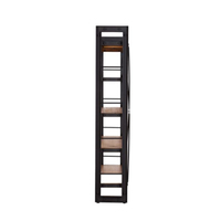 Étagères de présentation en bois d'acacia massif et métal, style moderne, légères, pour salon, cuisine, bureau à domicile, armoires de rangement