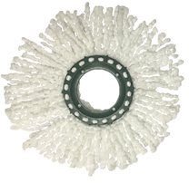 Juego de fregona giratoria de alta calidad para 360, fregona de limpieza de suelo de fácil reemplazo de microfibra blanca - Product Image 4