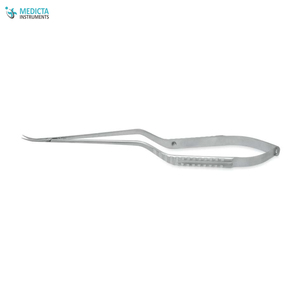 Ciseaux micro-bayonet Yasargil à manche plat 22,5 cm - Droits/Courbes - Lames régulières/Lames fines Vannas - Product Image 4