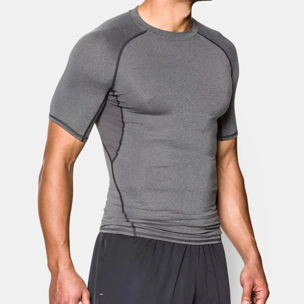 Entwerfen Sie Ihr eigenes Training Tragen Sie Fitness kleidung Männer Stretch Compression Quick Dry Sport Compression T-Shirts