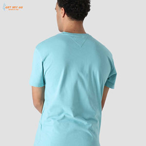 Imprimé personnalisé 100% coton hommes T-Shirt décontracté col rond manches courtes motif solide blanc Jersey T-Shirt Camiseta De Hombre - Product Image 2