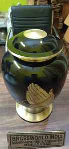 Prestige Brass Cremation Urn with Engraved Design <b>Funeral</b> <b>Supplies</b> from BRASSWORLD INDIA - Product Image 6