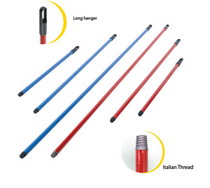 Balais à manche télescopique RAYACO de qualité supérieure multicolores avec support rotatif, tête de balai en PP pour une utilisation intérieure/extérieure - Product Image 4