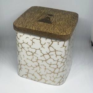 Vela de hierro de Metal con diseño de lujo, bote de resina impreso para fabricación de velas, vela de alta calidad con tapa de madera - Product Image 6