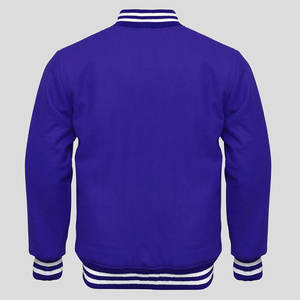Vente en gros OEM vestes de baseball pour hommes Varsity Purple nouveau design Letterman hiver respirant laine col à capuche taille personnalisée toile - Product Image 2