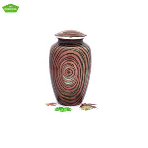 Meilleure Offre sur les Urnes Funéraires en Bois Spirales de Style Américain pour Adultes, Fabriquées en Inde par AAA International - Product Image 1
