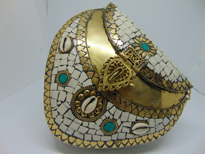 Handmade White Mosaic Clutch Bags & Handbags for Women - Product Image 3
