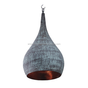 Metal Iron Black Finished Hammered <b>Loft</b> Pendant With Bottom Cage Design Pendant Lamp Living Room Decorative Pendant Lamp - Product Image 2