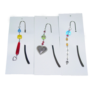 Marcapáginas con cuentas de vidrio, marcador de cristal único con lupa, Modish de moda - Product Image 5