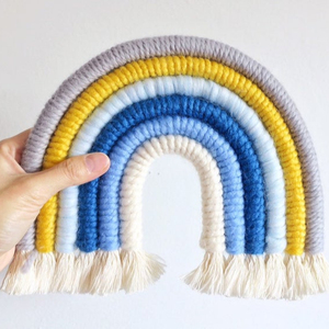 Essentiels faits à la main Ciel bleu |   Décoration murale arc-en-ciel pour bébé garçon - Product Image 1