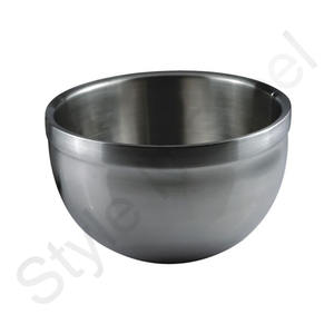Durable Elegant Double Wall Stainless Steel Salad <b>Bowl</b> <b>Set</b> Polished Metal Deep <b>Mixing</b> Serving Dinner <b>Bowls</b> for Kitchenware Use - Product Image 1