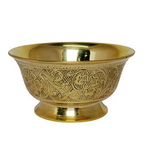 Frutero Antiguo de Latón con Relieve Profundo para Servir Alimentos, Utilizado en el Hogar, Hoteles y Restaurantes, Fabricado en India - Product Image 6