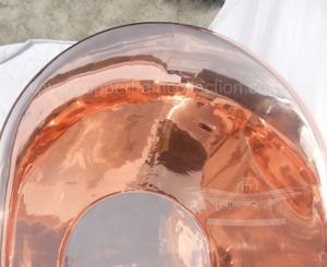 Bañera independiente de cobre brillante antiguo de diseñador moderno, función de remojo de Hotel de estilo Bateau Victoriano de clase alta - Product Image 6