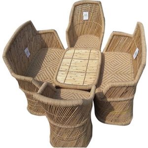 Sofá y silla de bambú de caña para interiores y exteriores, muebles de calidad Superior a granel para Patio, cafetería, Jardín, Pub, recepción, conjunto de salón - Product Image 1
