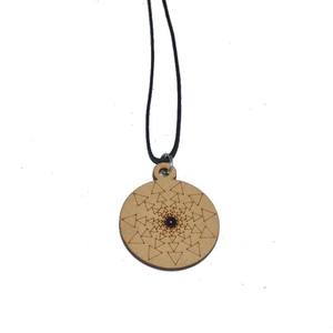 Pendentif en bois gravé d'arbre de vie, 50 pièces - Product Image 1