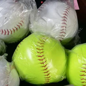 Logo personalizado de alta calidad, oficial, de fábrica, entrenamiento de béisbol, Softball, blanco y amarillo - Product Image 1