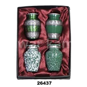 Brass <b>Keepsake</b> Cremation Infant Urns Set of 4 Brass Finish Small Urns <b>for</b> <b>Ashes</b> Funeral - Product Image 1