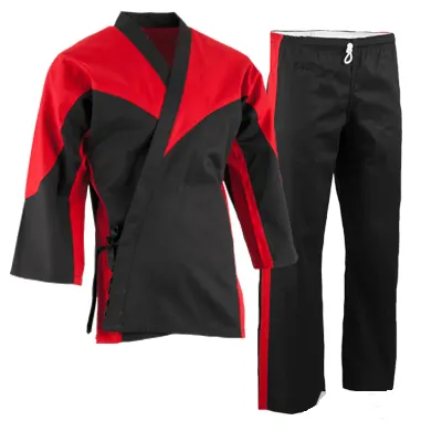 Costume de karaté élégant unisexe, uniforme d'arts martiaux, vêtements yazin, Logo personnalisés rouge noir blanc, vêtements de sport, ensemble OEM