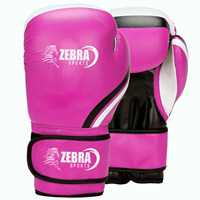 Gants d'entraînement de boxe et MMA pour enfants Zebra Sports ZS-109 de haute qualité, 2oz, 4oz, 6oz, en cuir PU, séchage rapide, antidérapants, avec fermeture auto-agrippante