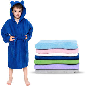 Peignoirs de bain en velours 100% coton à capuche de luxe pour enfants garçons et filles tissu éponge respirant à séchage rapide toutes saisons - Product Image 3