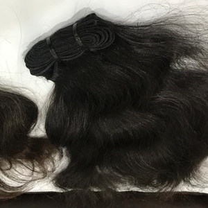 สินค้ามาใหม่ในอินเดียธรรมชาติเวอร์จินต่อผมมนุษย์ที่ยังไม่ได้แปรรูปหนังกําพร้าชิดผมหยักธรรมชาติ - Product Image 1