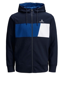 เสื้อฮู้ดซิปผู้ชาย ONE APEX ดีไซน์สีตัดต่อ ทรงปกติ ผ้าโพลีเอสเตอร์เฟรนช์เทอร์รี่ เหมาะสำหรับใส่ลำลองในฤดูใบไม้ร่วง - Product Image 2