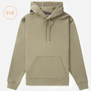 Pull-over à capuche avec logo personnalisé 100% coton éponge motif uni design anti-rétrécissement de grande taille pour les sports d'hiver - Product Image 1