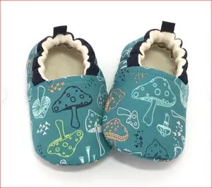 Baby Fleece Booties - 100% Organic Cotton Fleece Booties Unisex Baby White and <b>pink</b> Color Combo with Flower Print - Product Image 1