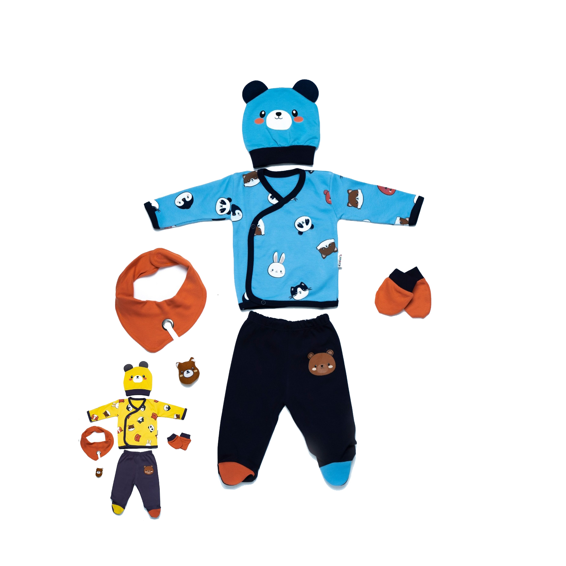 Hot Sale ! Animals' Figures Baby Boys' 5 Pcs Clothes Set Seasonal Soft Cotton Baby Clothes By Necix's Brand