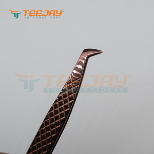 Pinzas de extensión de pestañas profesionales, titanio, oro rosa, volumen, levantamiento de pestañas postizas, herramientas de belleza - Product Image 4