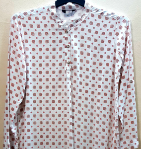 Camisas de viscosa de manga larga con medio botón y cuello alto para mujer, estilo casual de verano, de marca de alta gama, lotes de stock de Bangladesh - Product Image 1