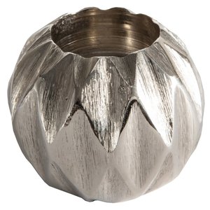Soporte de luz de té de aluminio fundido con acabado plateado Precio barato Linterna decorativa de Navidad Rebordear Candelabros de metal Linternas - Product Image 1