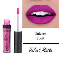 Rouge à lèvres liquide mat velours longue tenue PHOERA, gloss nude, waterproof, longue durée