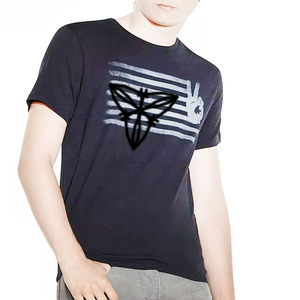 Camiseta de Verano de Manga Corta 100% Algodón para Hombre, Negra, Informal, con Estampado Gráfico, Directo de Fábrica OEM - Product Image 1
