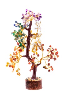 Natural Folk Art Style Eco-Friendly Seven Chakra Gemstone Carved Tree 500 Crystal Chips Feng Shui Spiritual Figurine Wholesale - Product Image 2