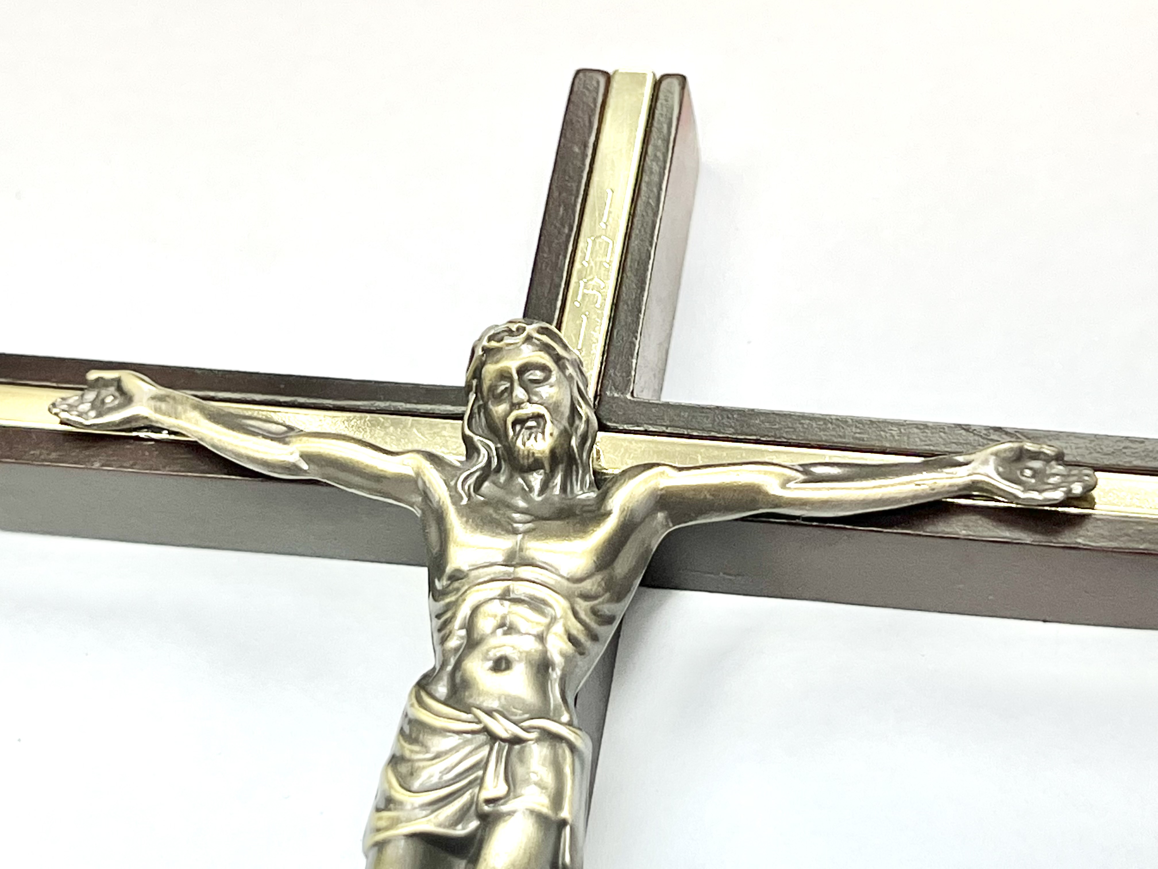 十字架 木製十字架 イエス キリスト 吊り下げ式 宗教的 感動的な INRI