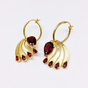 Sterling Silver 925 Custom made Supplier Wholesaler Handmade Unisex Woman Low MOQ <b>Cheap</b> Unique Elegant Natural Gemstone <b>Earring</b> - Product Image 4