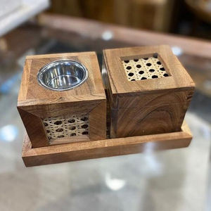 Brûleur d'encens en rotin naturel, unique, bukhoor, boîte et plateau, brûleur mabkhar, encensoir arabe pour décoration de Table islamique, tendance - Product Image 1