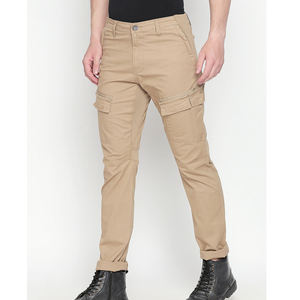 New Arrival Multi Pockets Cargo Pants Plain <b>Elastic</b> <b>Waist</b> Lightweight Breathable Trousers For Men - Product Image 2