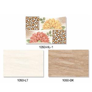 Fleur avec pierre design décoratif carreaux muraux en céramique émaillée 30x45cm - Product Image 1