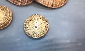 Plateau de service personnalisé jonc de mer bambou rotin jacinthe d'eau tissé à la main plateau en bois créatif du Vietnam - Product Image 4