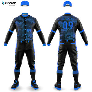 Uniforme de baseball pour hommes, entièrement imprimé, logo personnalisé du nom de l'équipe, FIZAY ENTERPRISES, vente chaude, taille plus, vêtements de sport respirants à séchage rapide - Product Image 5