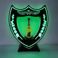 OEM acrilico DOM shield LED Bottle Presenter Glorifier Display VIP che serve LED champagne light stand holder per night club bar