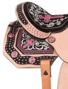 Silla de Montar Occidental Premium de Alta Calidad con Armazón de Fibra de Vidrio y Asiento de Cuero de Gamuza Suave, Fabricada en India con Cuero Genuino - Product Image 4