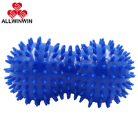 ALLWINWIN PMB07 Ballon de massage en forme d'arachide - Rouleau double en PVC à picots